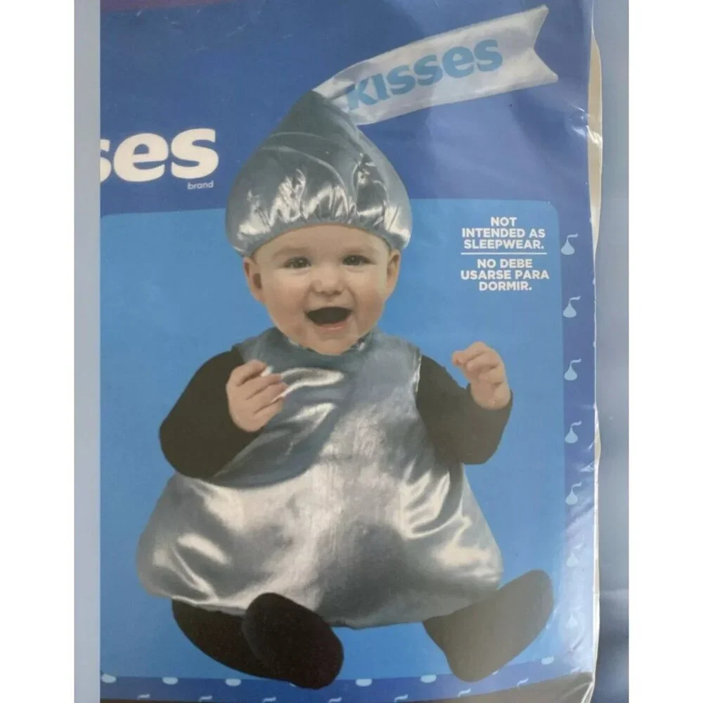 Rubies Hersheys Kisses Infant Costume 6-12 Months Silver Tunic Hat Halloween NEW - Picture 6 of 9